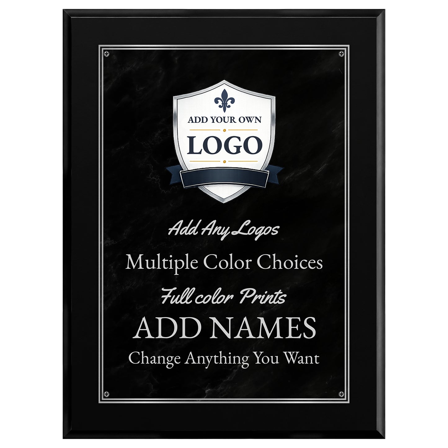 Classic Plaques Marble Effect - Simulated Walnut & More - Multiple Sizes