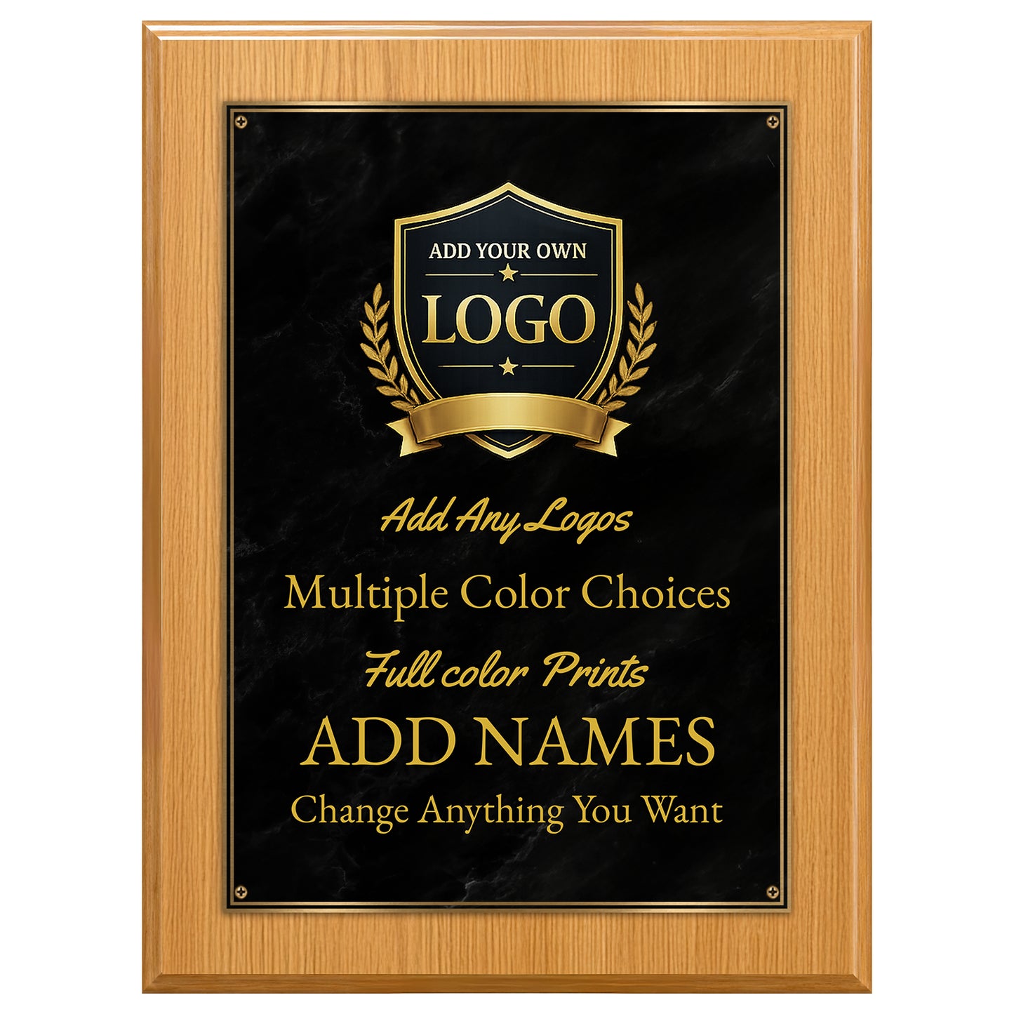 Classic Plaques Marble Effect - Simulated Walnut & More - Multiple Sizes