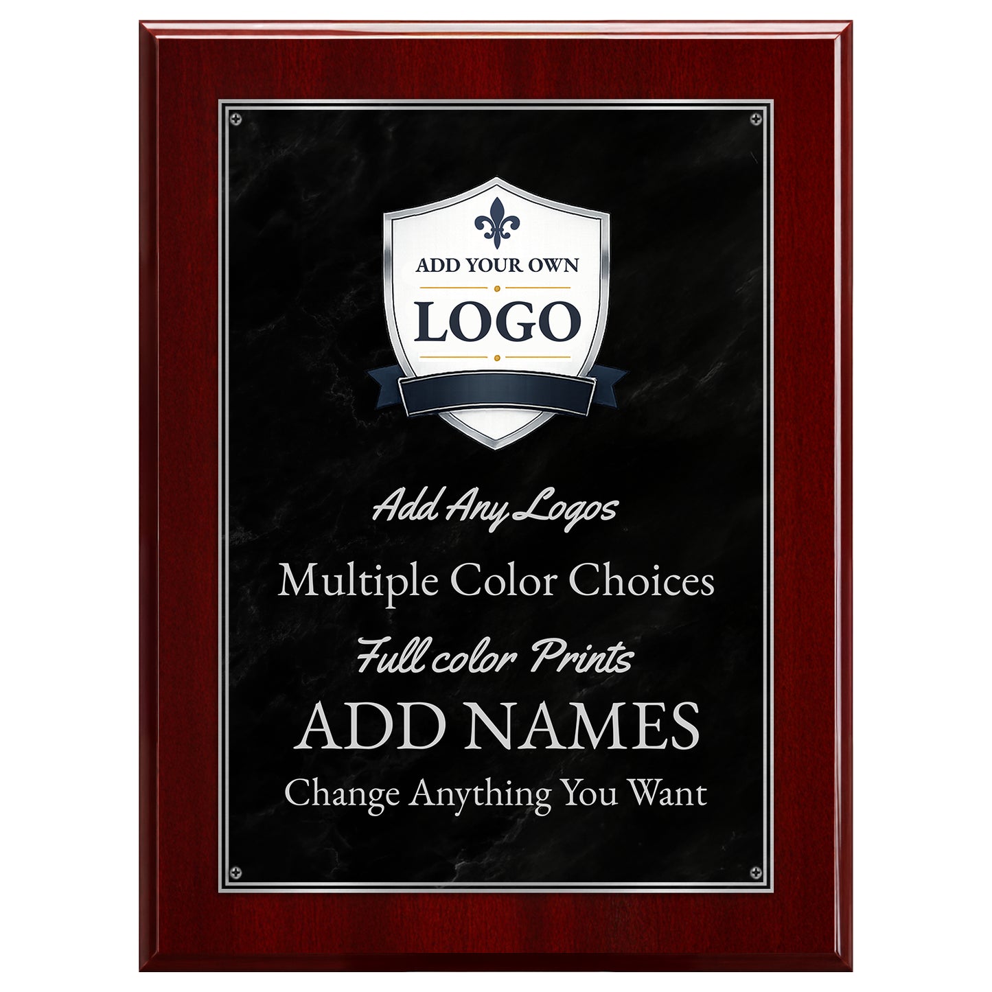 Classic Plaques Marble Effect Black & More - Multiple Sizes