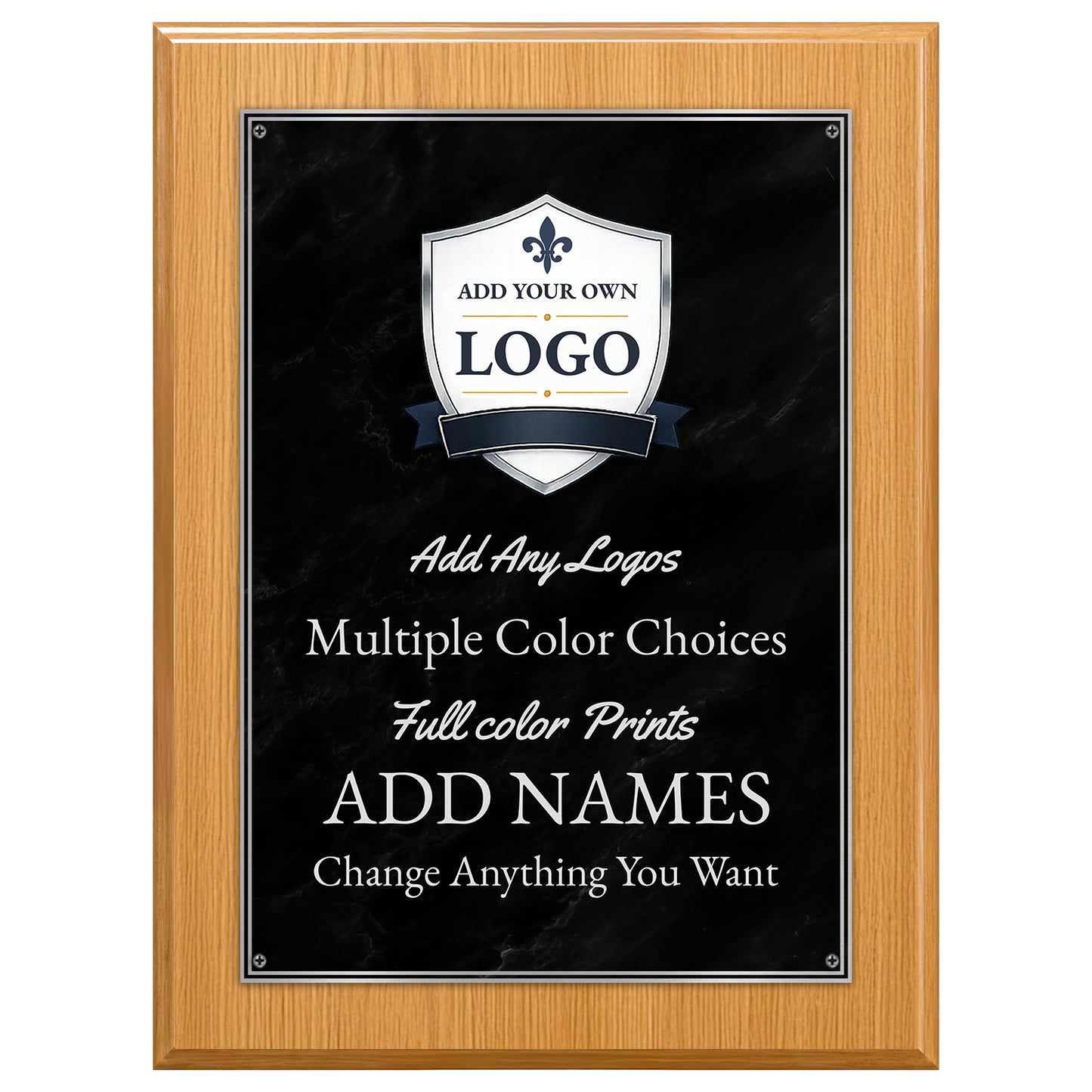 Classic Plaques Marble Effect - Simulated Walnut & More - Multiple Sizes