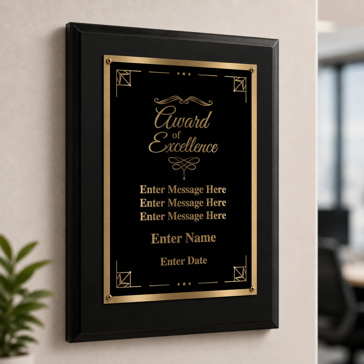 Award of Excellence Classic Plaque - 4 Frame Colors
