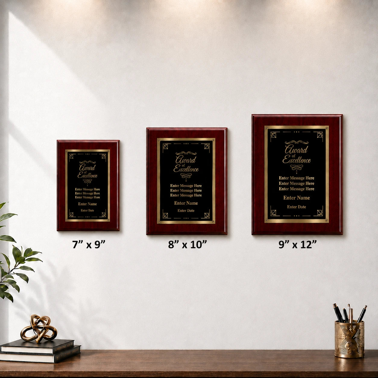 Award of Excellence Classic Plaque - 4 Frame Colors