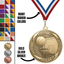 2.25" Laurel Wreath Basketball Medal – Gold, Silver & Bronze with 30 Ribbon Options