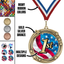 2.75" Swirling Star Bowling Medal– Gold, Silver & Bronze with 30 Ribbon Options
