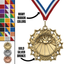 2.25" 10 Star Bowling Medal – Gold, Silver & Bronze with 30 Ribbon Options