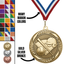 2.25" Laurel Wreath Baseball Medal – Gold, Silver & Bronze with 30 Ribbon Options