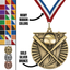 2" Victory Baseball Medal – Gold, Silver & Bronze with Custom Ribbons in 30 Colors