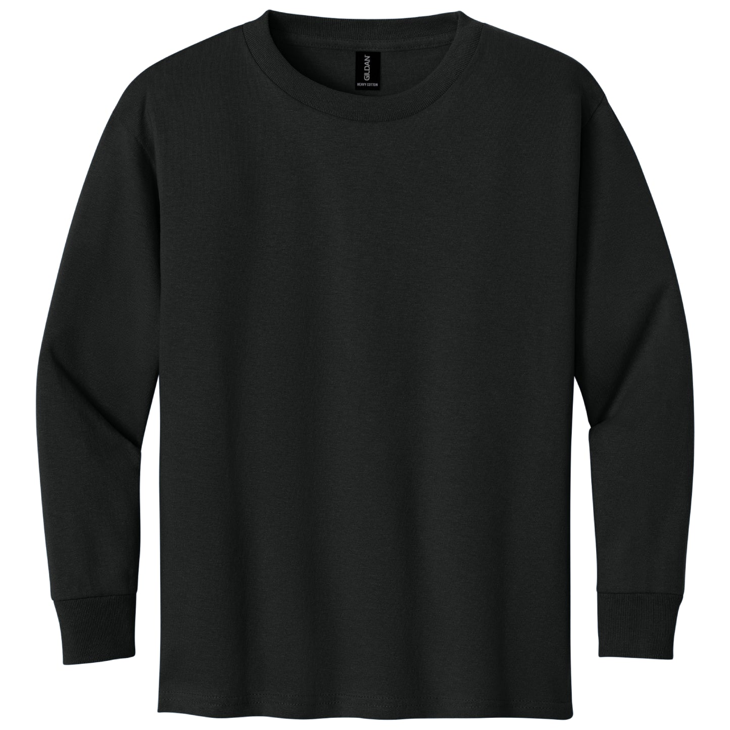 Gildan 5400B Youth Heavy Cotton Long Sleeve T-Shirt Front And Back Print