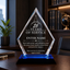 Achievement Awards - Blue Arrow Acrylic  Award - Personalize Online - Choose From 5 Designs