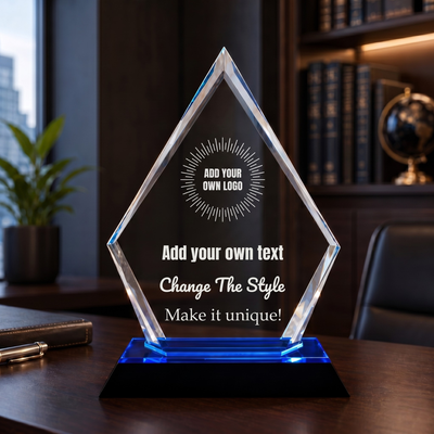 Design Your Own Blue Arrow Acrylic Award