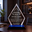 Thank You Awards - Blue Arrow Acrylic Award - Personalize Online - Choose From 5 Designs