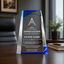 Appreciation Awards - Blue Facet Wedge Awards - Personalize Online  - Choose From 5 Designs