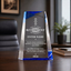 Retirement Awards - Blue Facet Wedge Awards - Personalize Online - Choose From 5 Designs