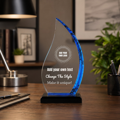 Design Your Own Blue Flame Acrylic Award