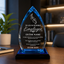 Employee Appreciation Awards - Acrylic Blue Oval Award - Personalize Online - Choose From 5 Designs