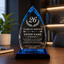 Long Service Awards -  Acrylic Blue Oval Award - Personalize Online - Choose From 5 Designs