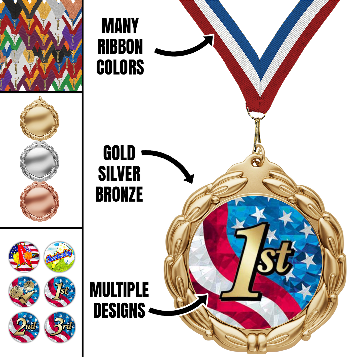 2 3/4" Value Series Cheerleading Medal Mylar Medal