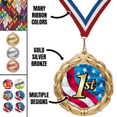 2 3/4" Value Series Cheerleading Medal Mylar Medal