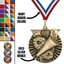 2" Victory Cheerleading Medal – Gold, Silver & Bronze with Custom Ribbons in 30 Colors