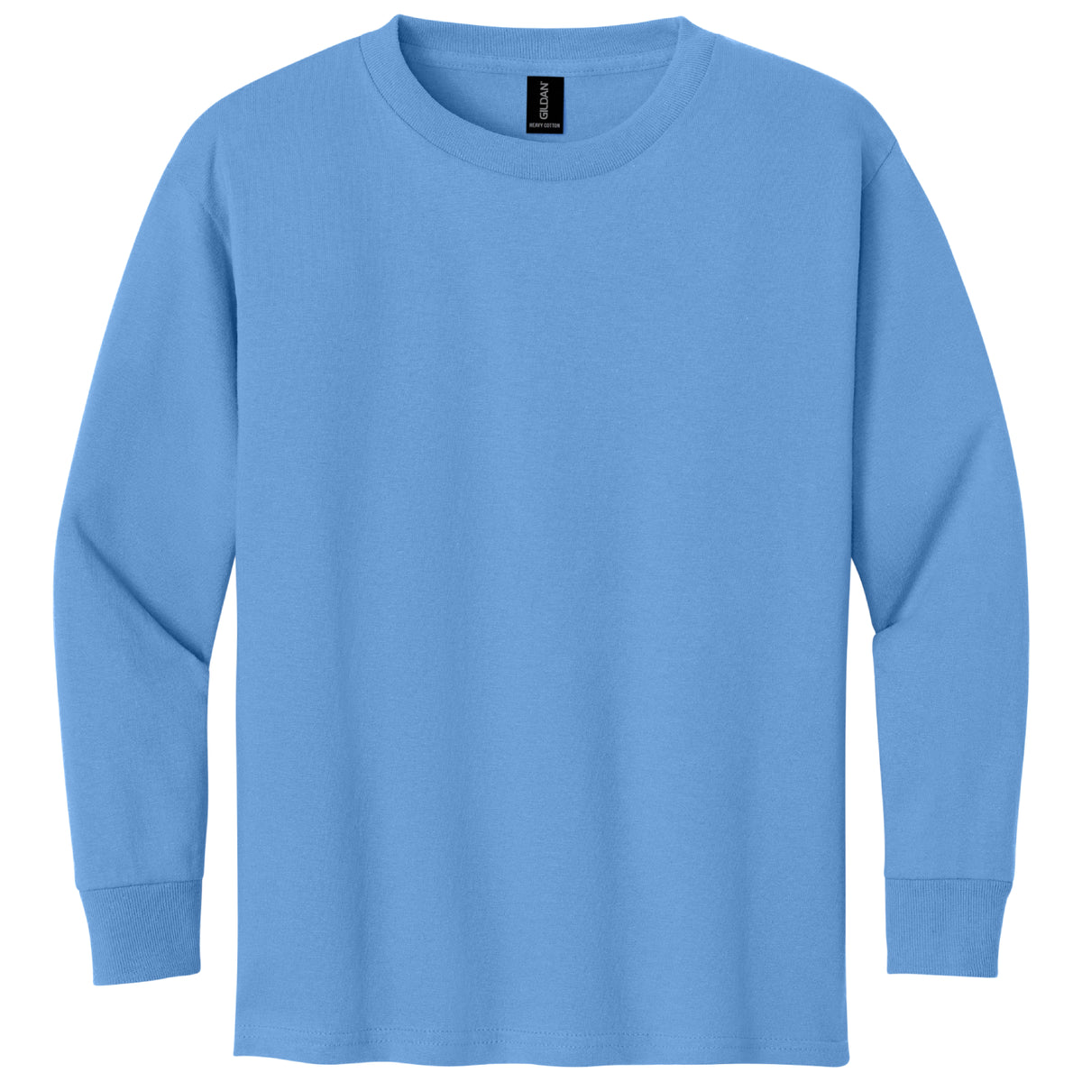 Gildan 5400B Youth Heavy Cotton Long Sleeve T-Shirt Front And Back Print