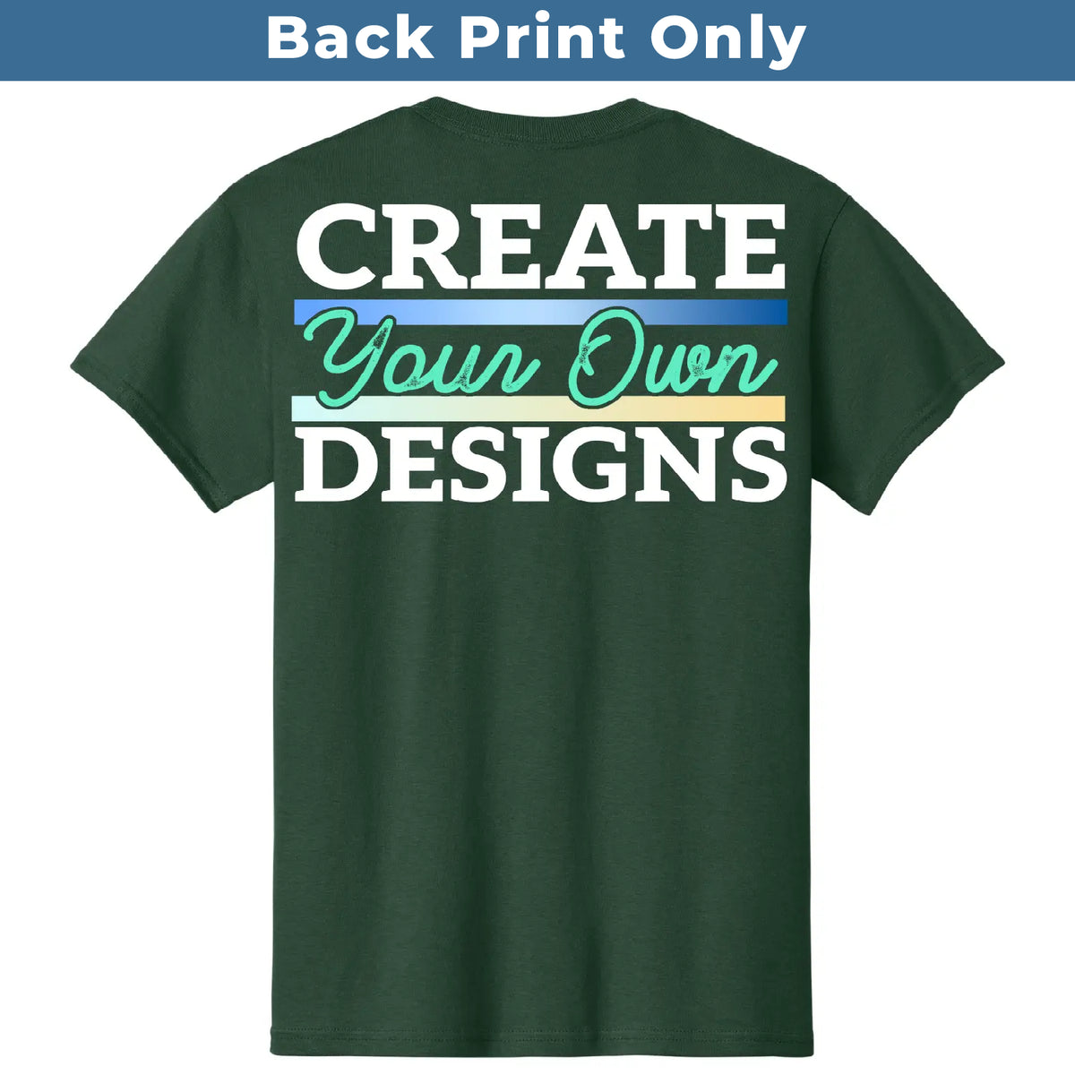 Gildan 5000M Heavy Cotton Men's T-Shirt Back Print