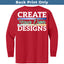 Gildan 5400B Youth Heavy Cotton Long Sleeve T-Shirt Back Print
