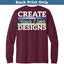 Gildan 5400M Heavy Cotton Long Sleeve T-Shirt Back Print