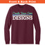 Gildan 5400M Heavy Cotton Long Sleeve T-Shirt Front And Back Print