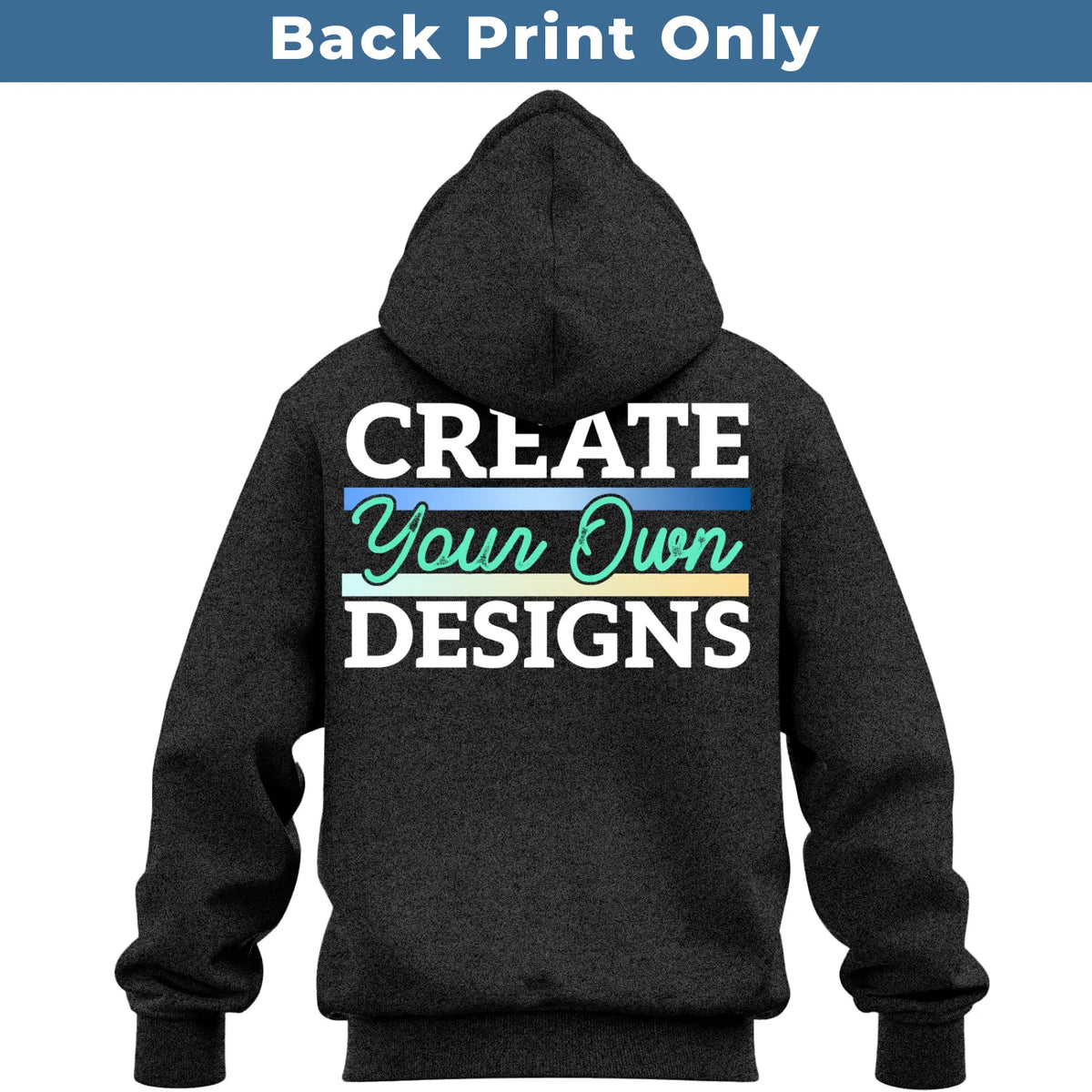 Jerzees Hooded Sweatshirt 996M Back - Print
