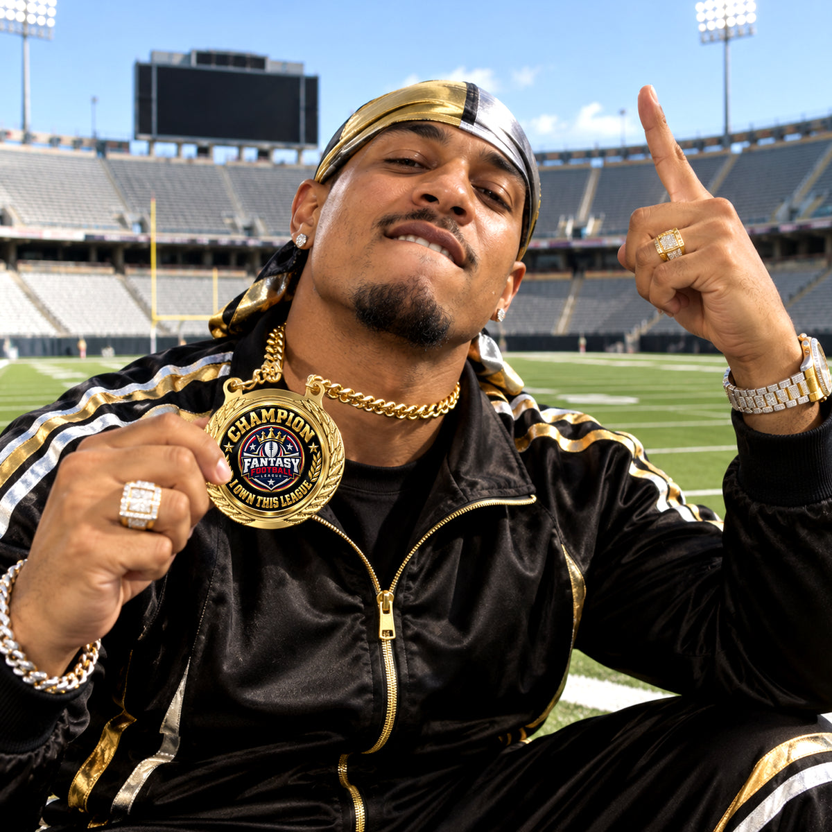 Champion - I Own This League Fantasy Football Trophy Medallion