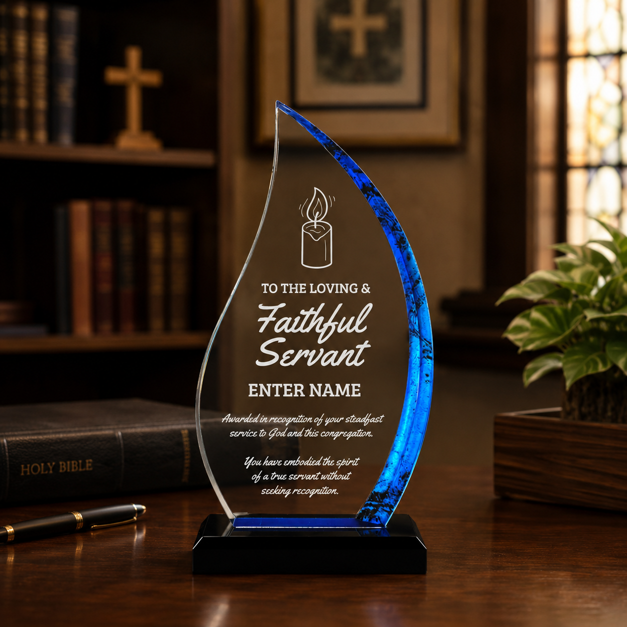 Church Awards - Blue Flame Awards - Personalize Online – Choose From 5 Designs