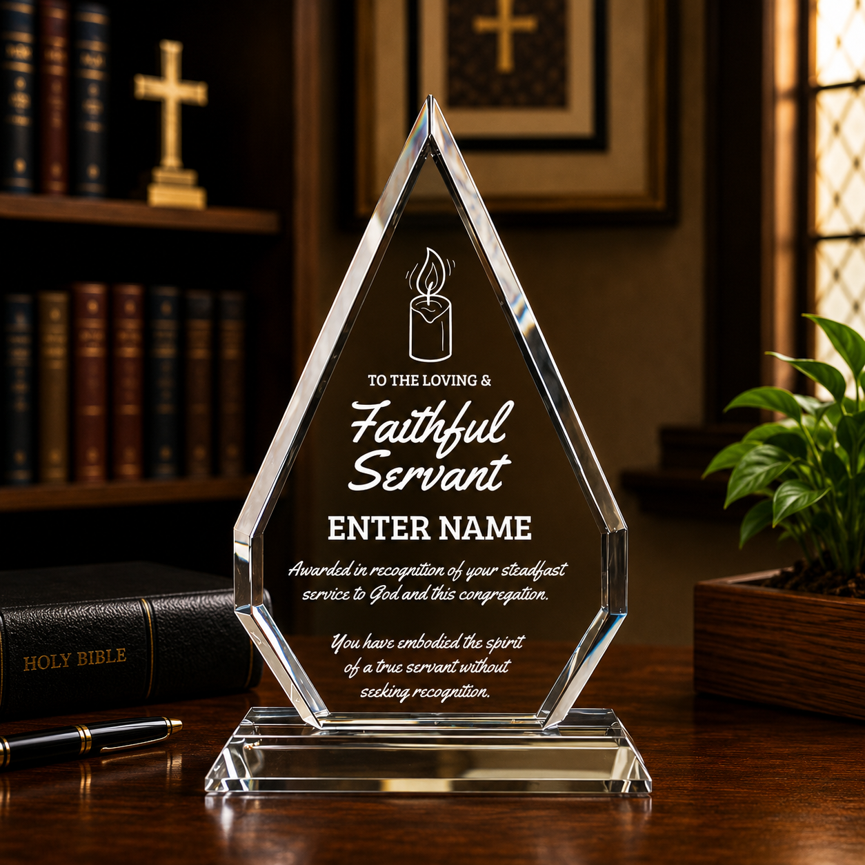 Church Awards - Optic Crystal Arrowhead Awards - Personalize Online – Choose From 5 Designs