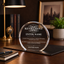 Retirement Awards - Clear Round Acrylic Awards - Personalize Online – Choose From 5 Designs