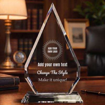 Design Your Own Optic Crystal Arrowhead Award