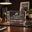 Long Service Awards - Clear Crystal Facet Block Awards - Personalize Online - Choose From 5 Designs