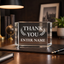 Thank You Awards - Clear Crystal Facet Block Awards - Personalize Online - Choose From 5 Designs