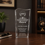 Achievement Awards - Clear Crystal Facet Wave Awards - Personalize Online – Choose From 5 Designs
