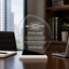 Retirement Awards - Crystal Oblong Awards with Black Accent - Personalize Online – Choose From 5 Designs