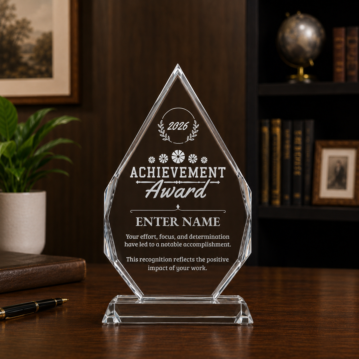 Achievement Awards - Optic Crystal Royal Diamond Awards - Personalize Online – Choose From 5 Designs