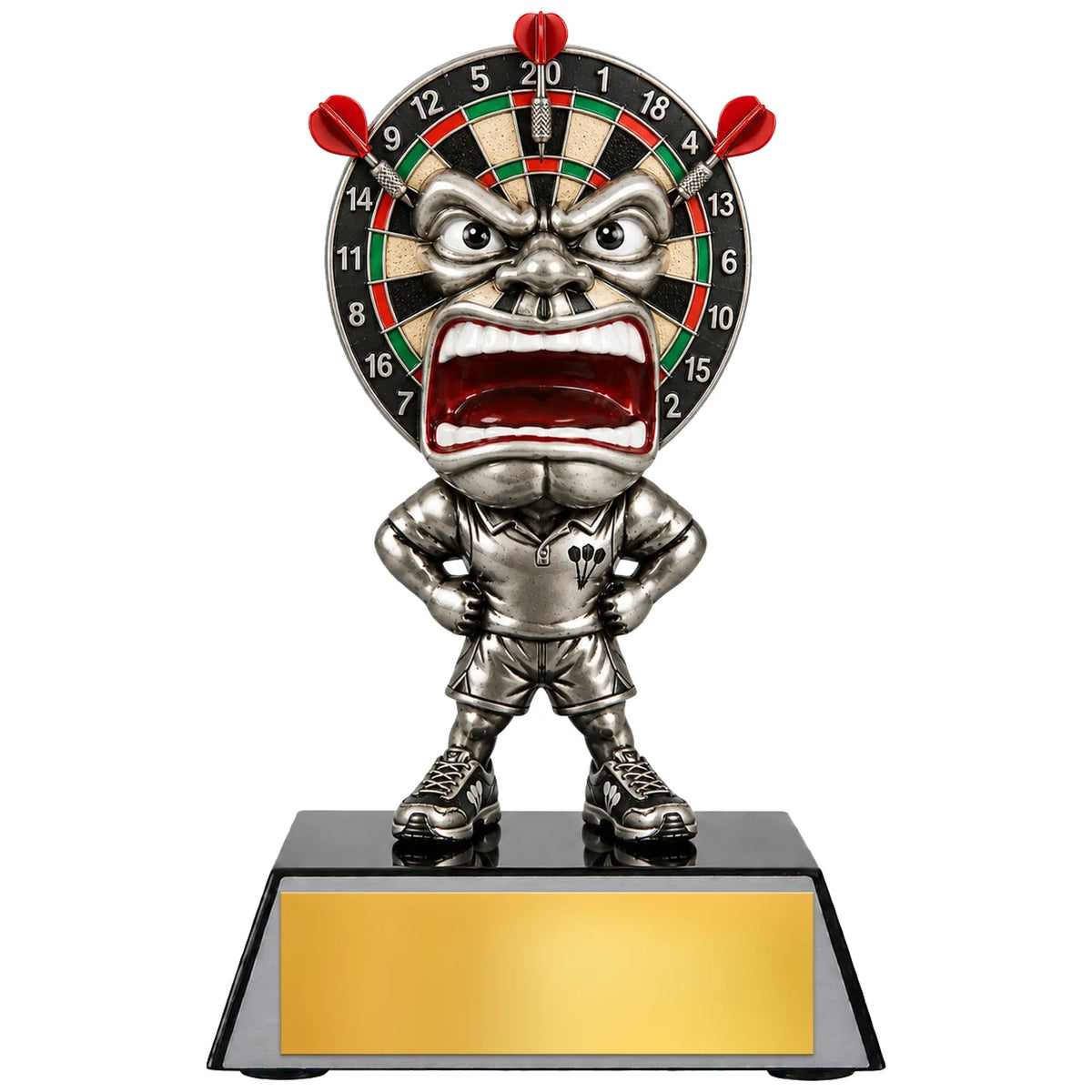 Darts Trophies - Match & Tournament Achievement Awards, 6-3/4" Game Face Resin Trophy