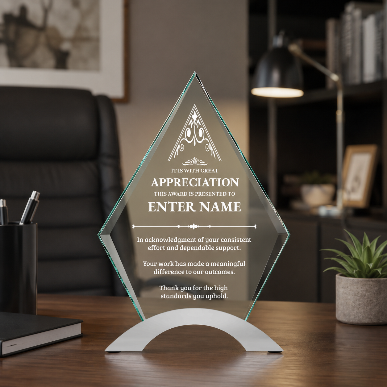Appreciation Awards - Diamond Cosmic Acrylic Awards - Personalize Online – Choose From 5 Designs
