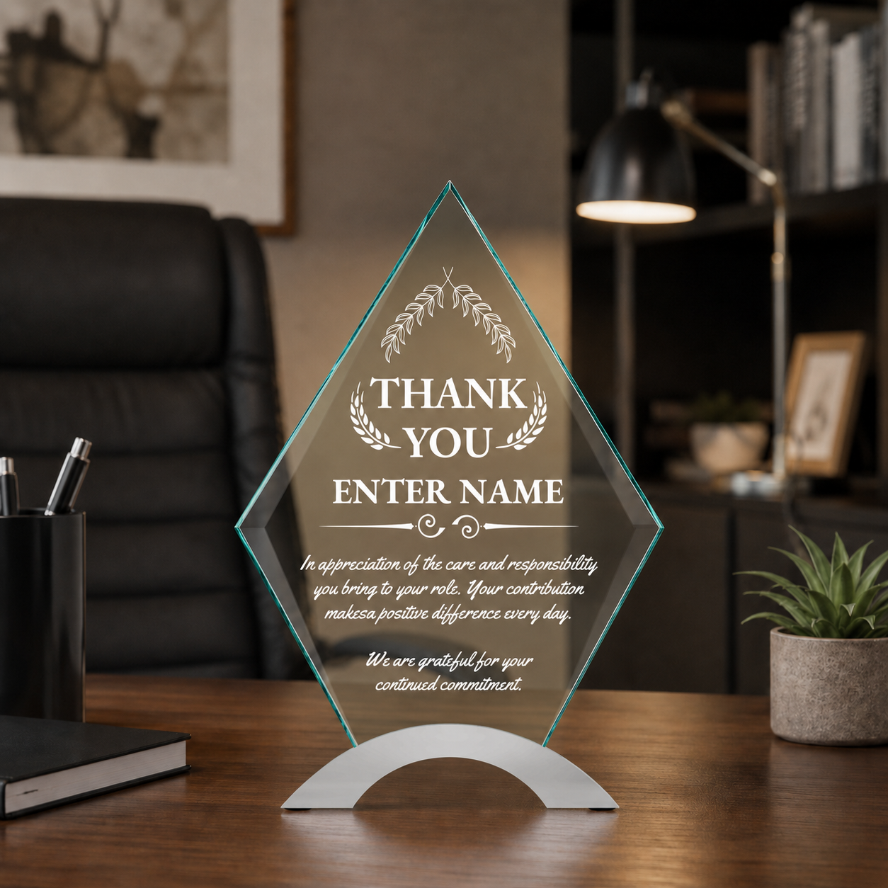 Thank You Awards - Diamond Cosmic Acrylic Awards - Personalize Online – Choose From 5 Designs