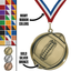 2.25" Football Mega Medal – Gold, Silver & Bronze with 30 Ribbon Options