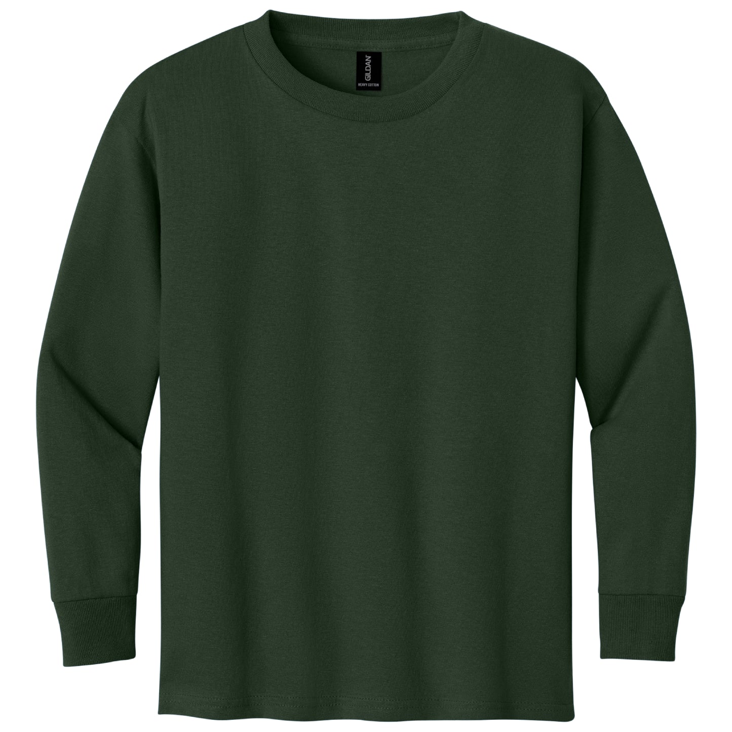 Gildan 5400B Youth Heavy Cotton Long Sleeve T-Shirt Front And Back Print