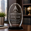 Appreciation Awards - Optical Crystal Glass Oval Facet Awards - Personalize Online – Choose From 5 Designs