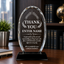 Thank You Awards - Optical Crystal Glass Oval Facet Awards - Personalize Online – Choose From 5 Designs