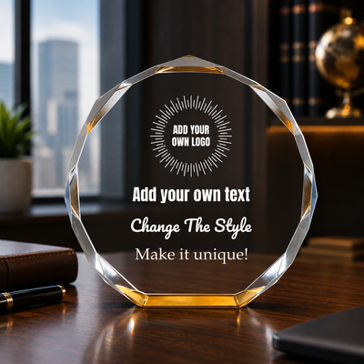 Design Your Own Gold Octagon Acrylic Award