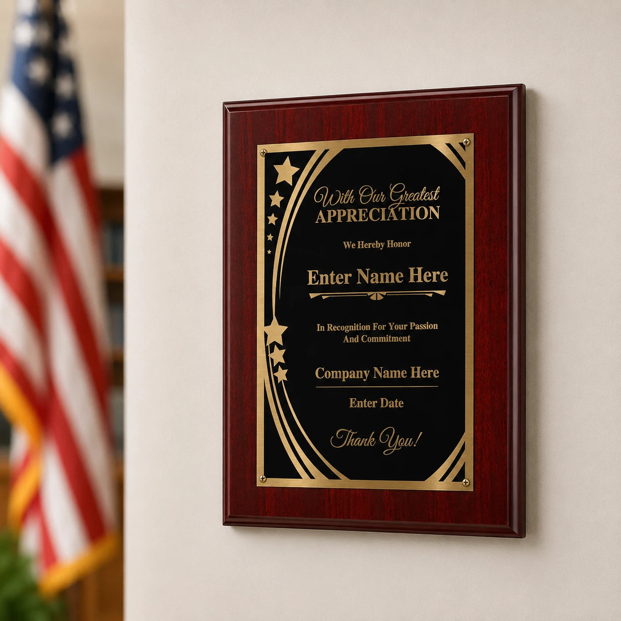 With Our Greatest Appreciation Classic Plaque - 4 Frame Colors
