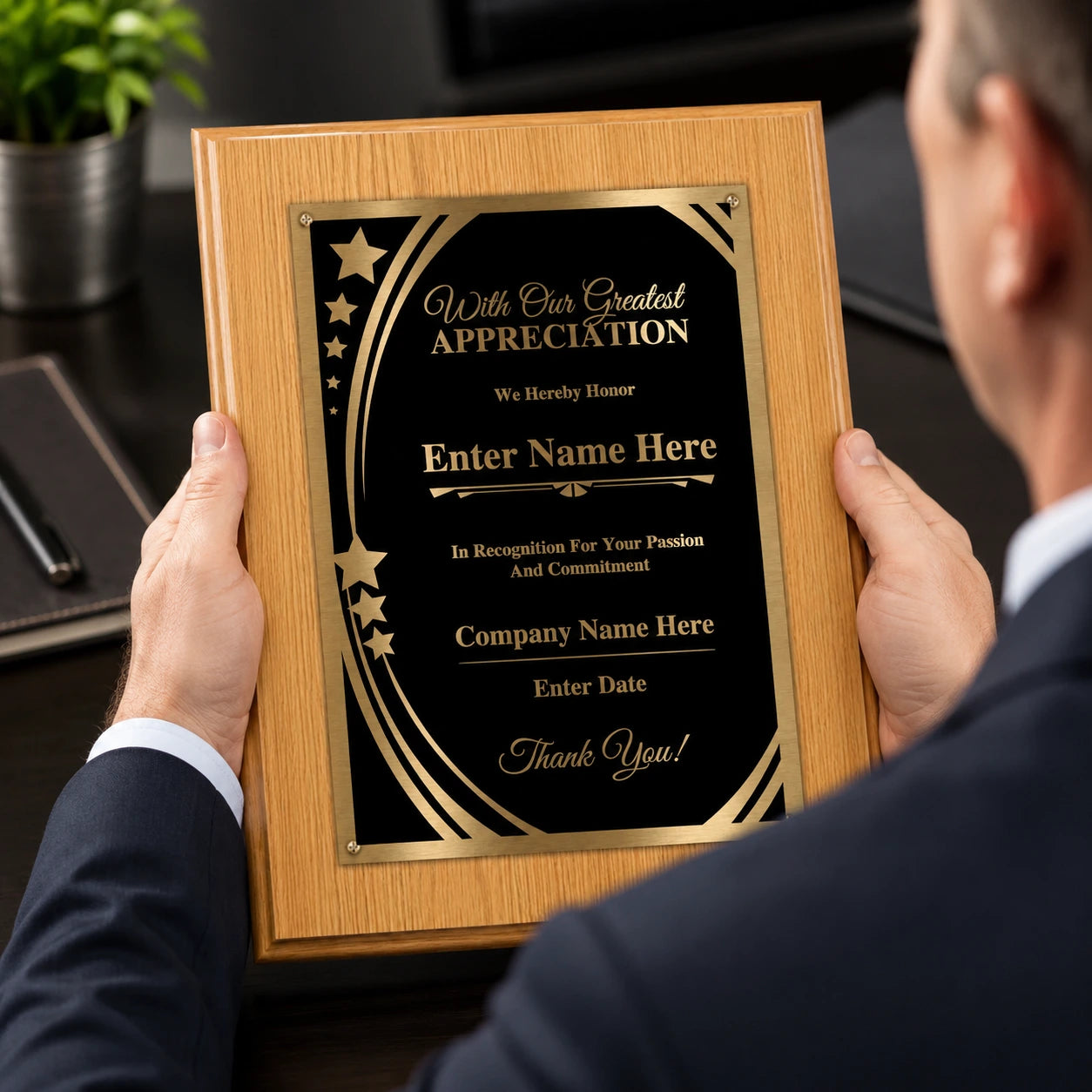 With Our Greatest Appreciation Classic Plaque - 4 Frame Colors