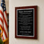 Happy Retirement Classic Plaque - 4 Frame Colors - Silver & Gold Plate Options